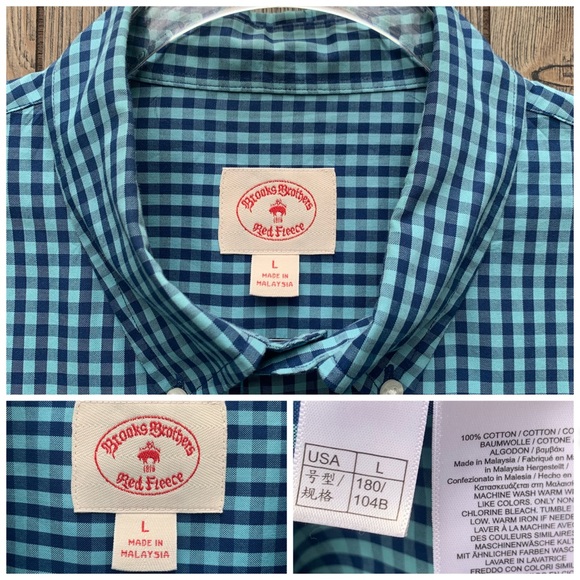 SOLD! Brooks Brothers Red Fleece Plaid Shirt - Picture 6 of 8